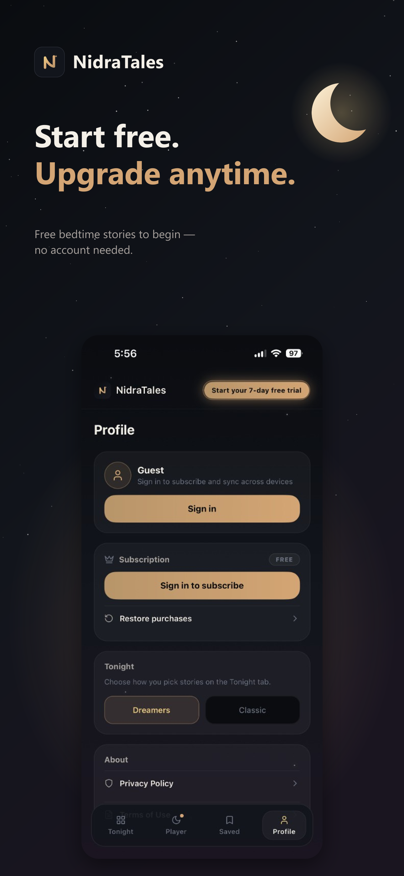 NidraTales — free to start